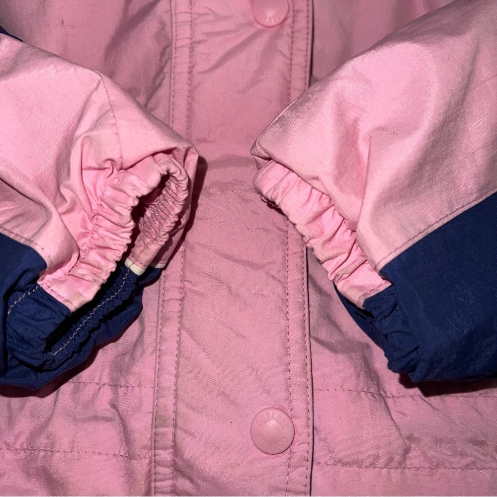OshKosh B’gosh Pink & Navy Hooded Puffer Jacket | 18 Months - Picture 6 of 8